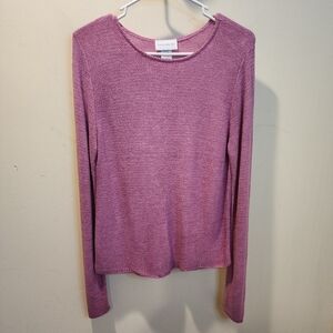 SARAH ARIZONA Pink Long Sleeve Sweater Size S